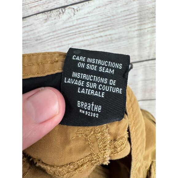 prAna Breathe Roll Tab Hem Hiking Pants Mens Small Brown Beige - Picture 10 of 12